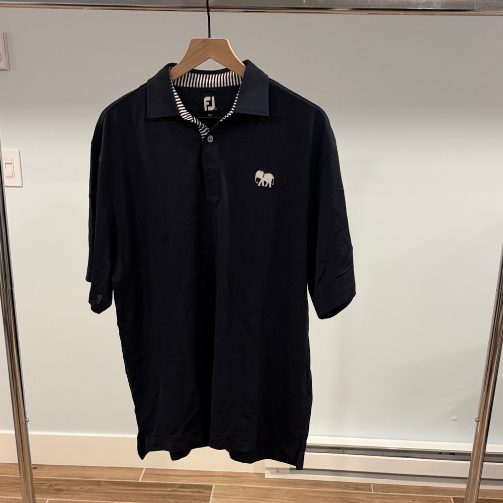 Navy Polo Shirt White Elephant Nantucket